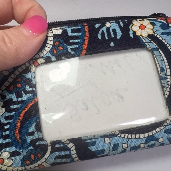 VERA BRADLEY Lighten Up Zip ID Case Wallet Key Ring Discontinued Marrakesh - Picture 6 of 12